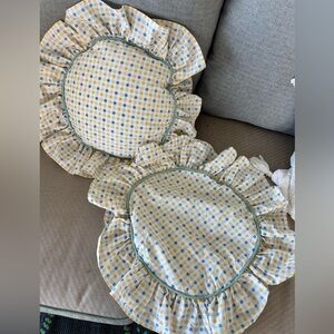 Vintage Laura Ashley French country gingham farmhouse pillow covers